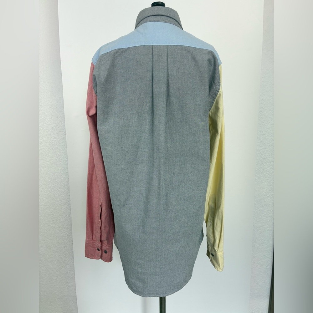 Vintage American Apparel Oxford Colorblock Shirt XS - Y2K/90s Preppy Unisex - Picture 3 of 12